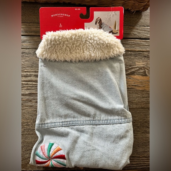 Target Wondershop Denim Sherpa Jacket -L - NWT- Never used - Picture 1 of 5